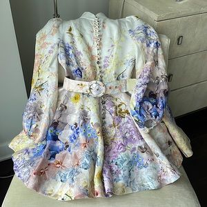 Zimmermann rhythmic buttoned mini dress AU0